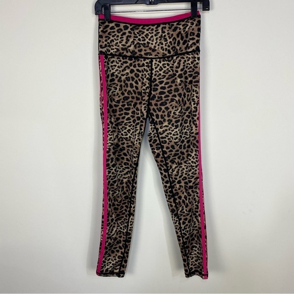 Ruby Ribbon leopard & pink full length leggings shapewear - Picture 1 of 3